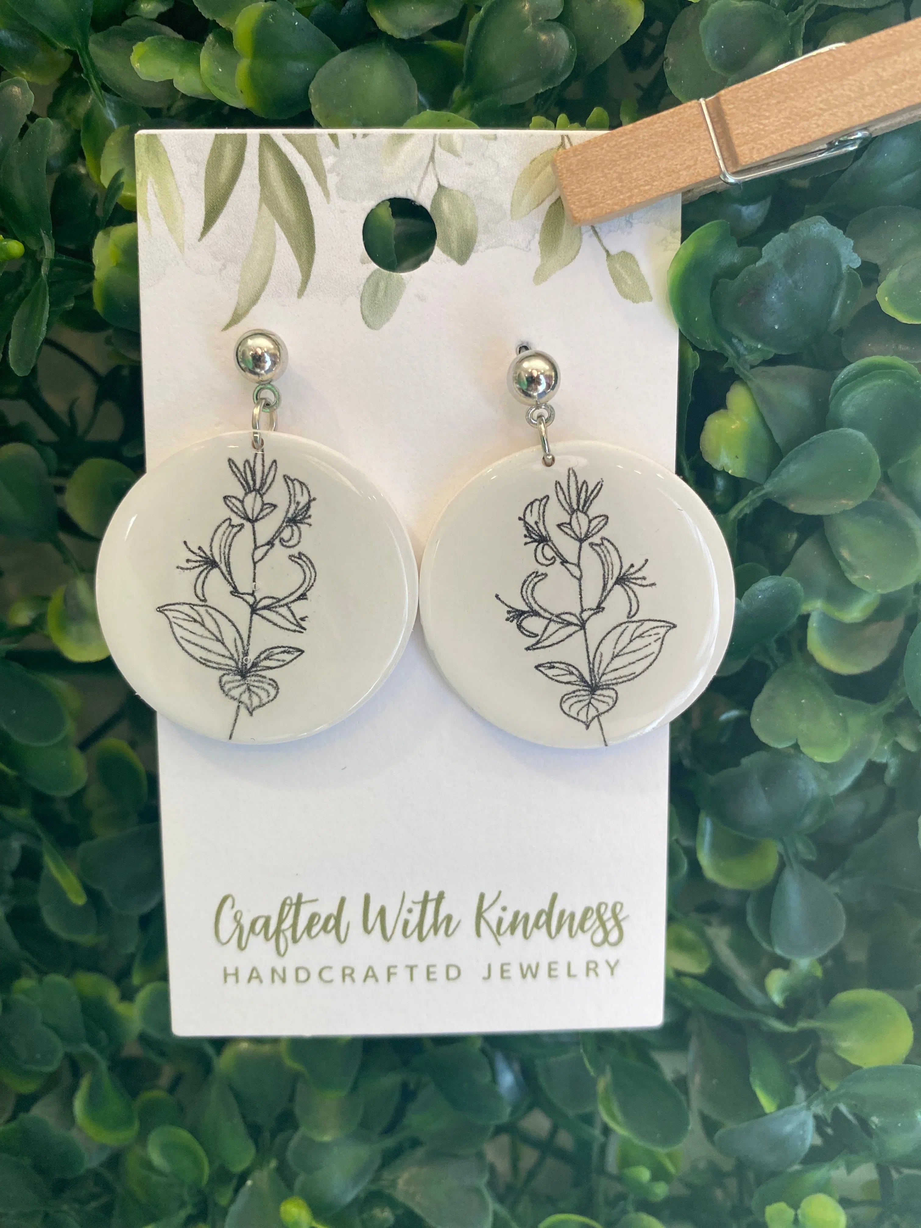 Shop Birth Flower Dangles-Earrings at Ruby Joy Boutique, a Women's Clothing Store in Pickerington, Ohio