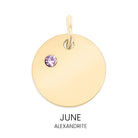 Shop Birthstone Disc Charm-June/Pearl at Ruby Joy Boutique, a Women's Clothing Store in Pickerington, Ohio