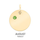 Shop Birthstone Disc Charm-August/Peridot at Ruby Joy Boutique, a Women's Clothing Store in Pickerington, Ohio