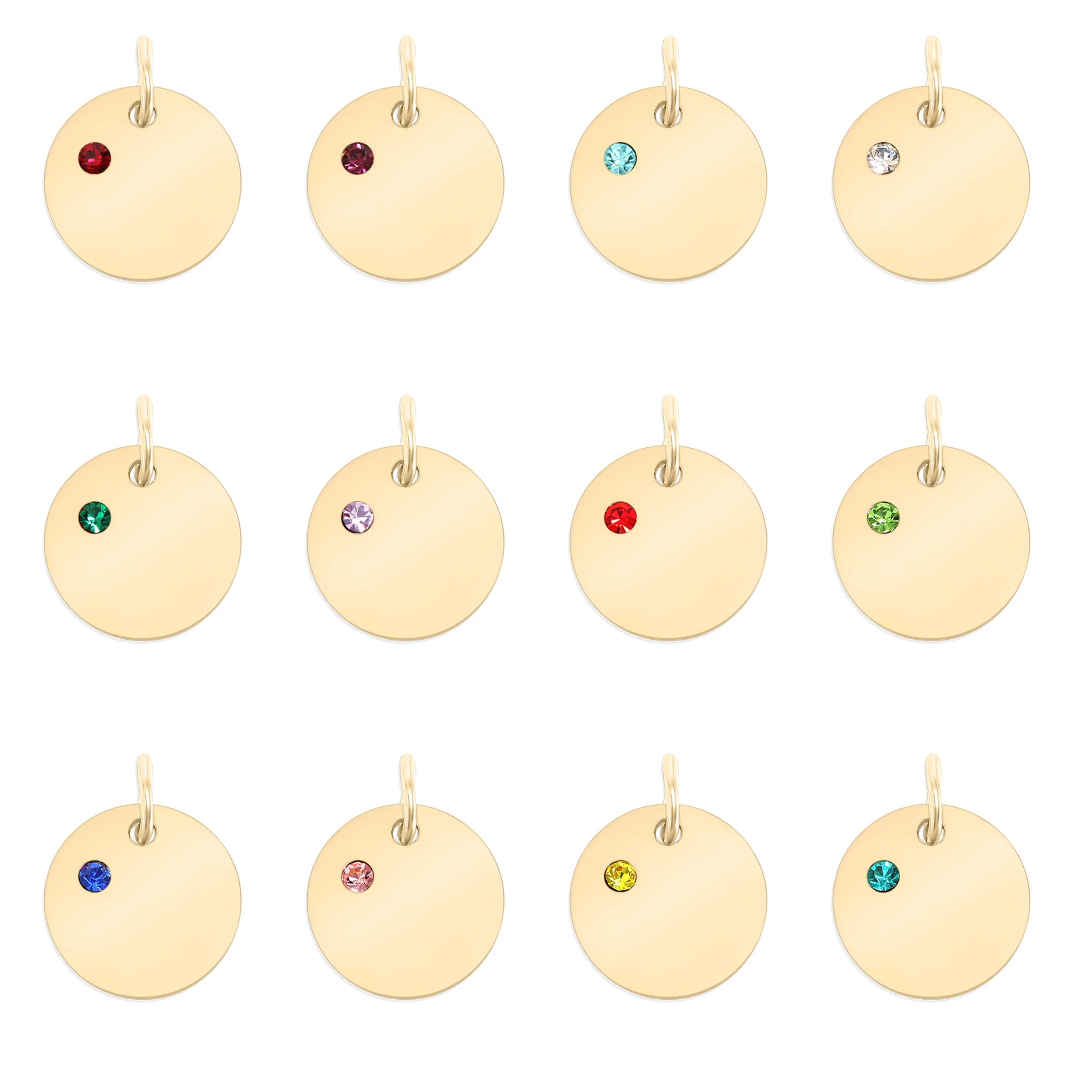 Shop Birthstone Disc Charm- at Ruby Joy Boutique, a Women's Clothing Store in Pickerington, Ohio