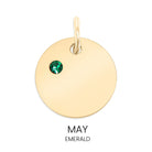 Shop Birthstone Disc Charm-May/Emerald at Ruby Joy Boutique, a Women's Clothing Store in Pickerington, Ohio