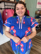 Shop Blossom Meadow Print Top- at Ruby Joy Boutique, a Women's Clothing Store in Pickerington, Ohio