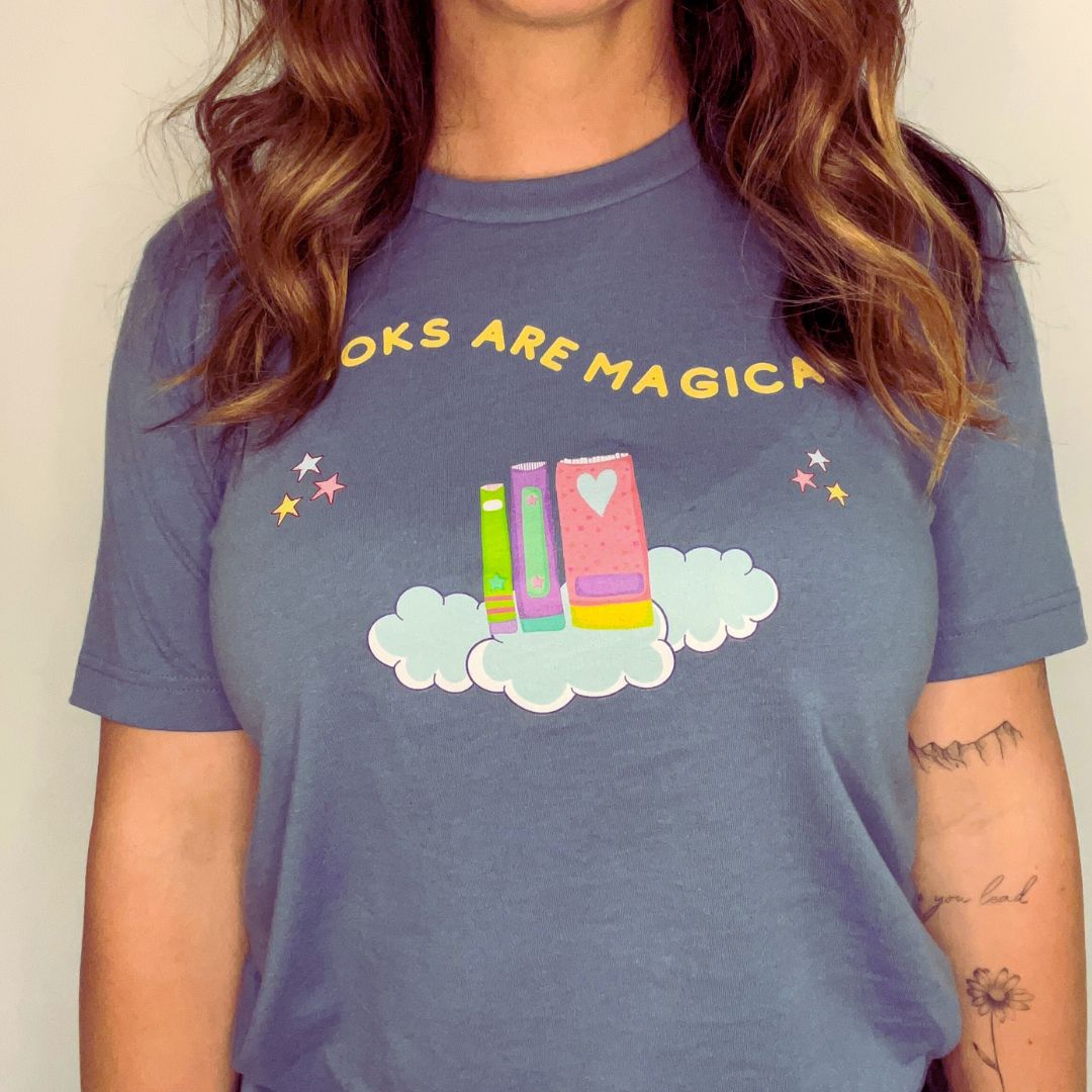 Shop Books Are Magical Classic Tee |Kind Cotton- at Ruby Joy Boutique, a Women's Clothing Store in Pickerington, Ohio
