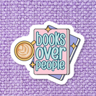 Shop Books Over People | Waterproof Vinyl Sticker- at Ruby Joy Boutique, a Women's Clothing Store in Pickerington, Ohio