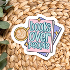Shop Books Over People | Waterproof Vinyl Sticker- at Ruby Joy Boutique, a Women's Clothing Store in Pickerington, Ohio