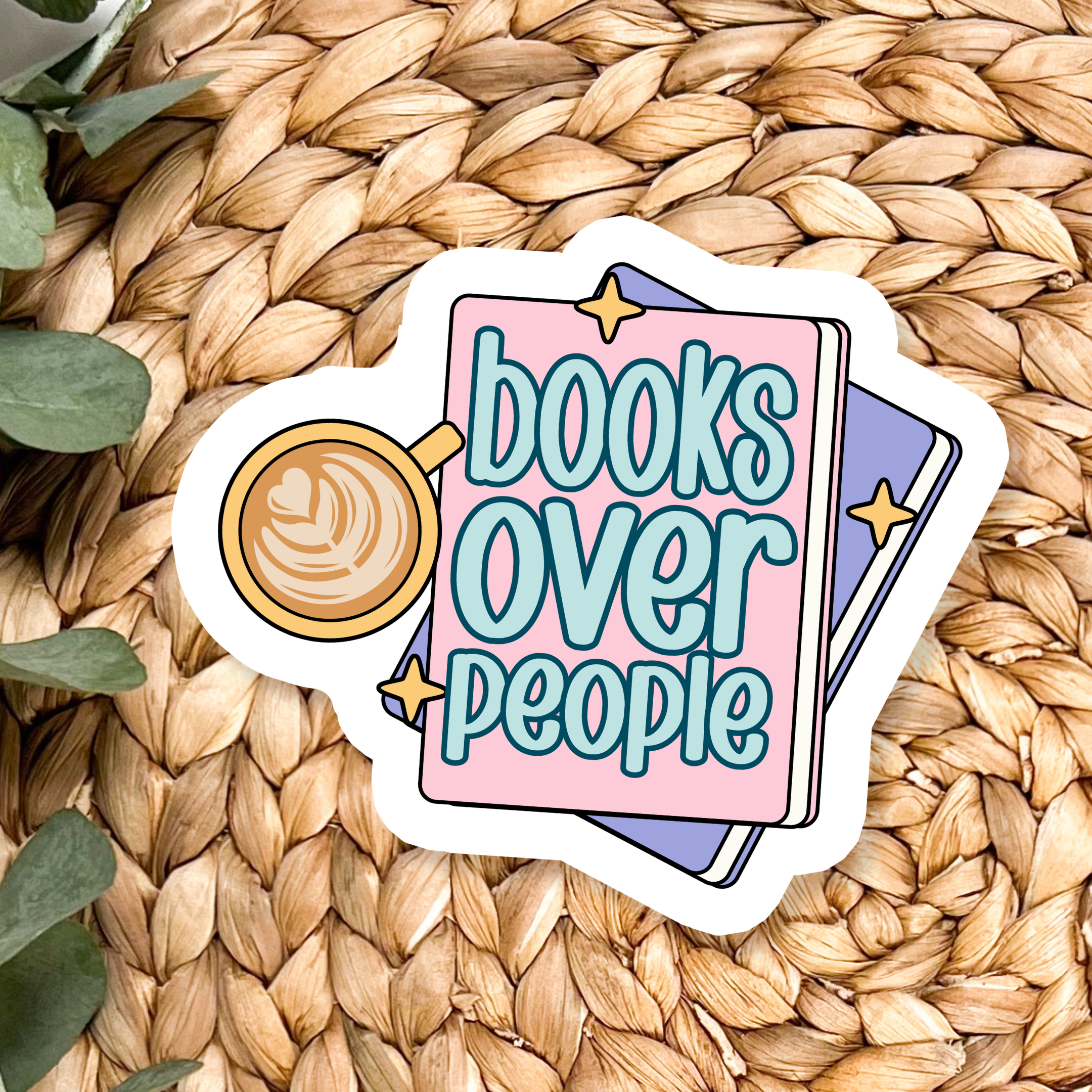 Shop Books Over People | Waterproof Vinyl Sticker- at Ruby Joy Boutique, a Women's Clothing Store in Pickerington, Ohio