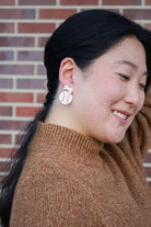 Shop Bow Baseball Earrings- at Ruby Joy Boutique, a Women's Clothing Store in Pickerington, Ohio