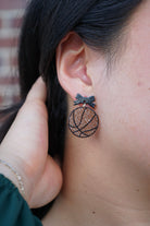 Shop Bow Basketball Earrings- at Ruby Joy Boutique, a Women's Clothing Store in Pickerington, Ohio