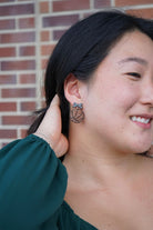 Shop Bow Basketball Earrings- at Ruby Joy Boutique, a Women's Clothing Store in Pickerington, Ohio