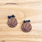 Shop Bow Basketball Earrings- at Ruby Joy Boutique, a Women's Clothing Store in Pickerington, Ohio