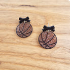 Shop Bow Basketball Earrings- at Ruby Joy Boutique, a Women's Clothing Store in Pickerington, Ohio