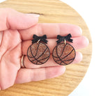 Shop Bow Basketball Earrings- at Ruby Joy Boutique, a Women's Clothing Store in Pickerington, Ohio