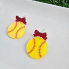 Shop Bow Softball Earrings- at Ruby Joy Boutique, a Women's Clothing Store in Pickerington, Ohio