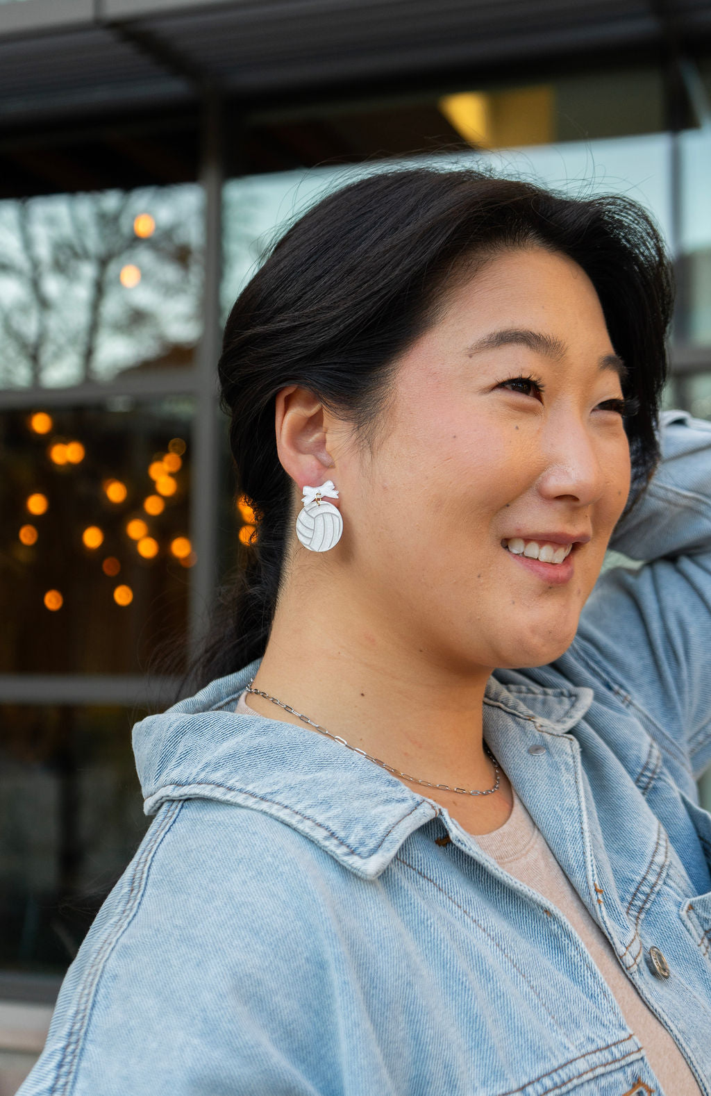 Shop Bow Volleyball Earrings- at Ruby Joy Boutique, a Women's Clothing Store in Pickerington, Ohio
