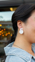 Shop Bow Volleyball Earrings- at Ruby Joy Boutique, a Women's Clothing Store in Pickerington, Ohio