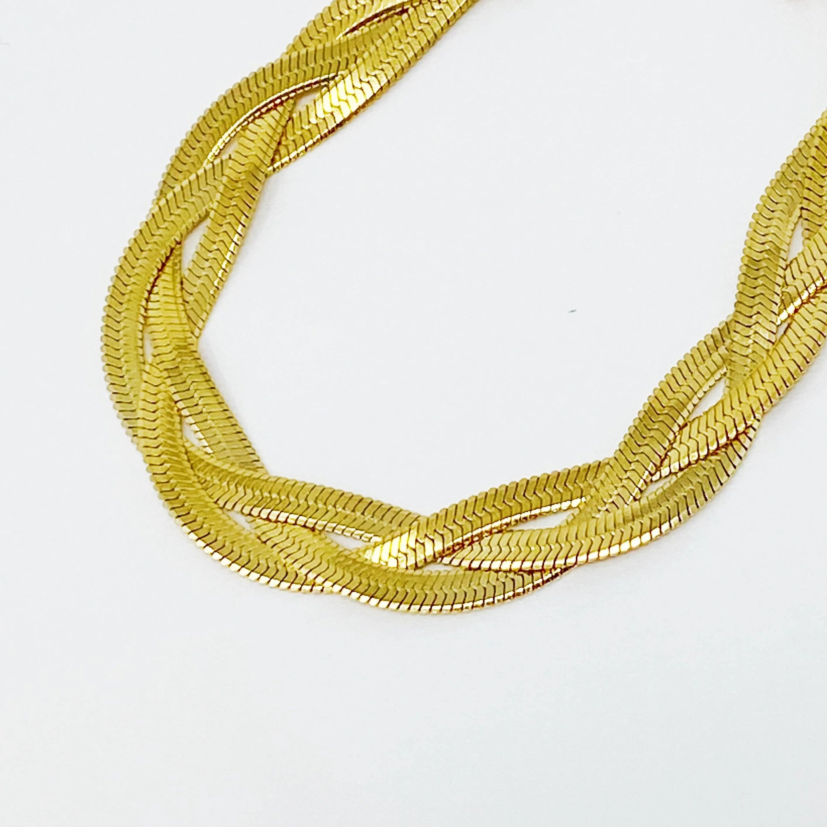 Shop Braided Herringbone Chain Bracelet- at Ruby Joy Boutique, a Women's Clothing Store in Pickerington, Ohio