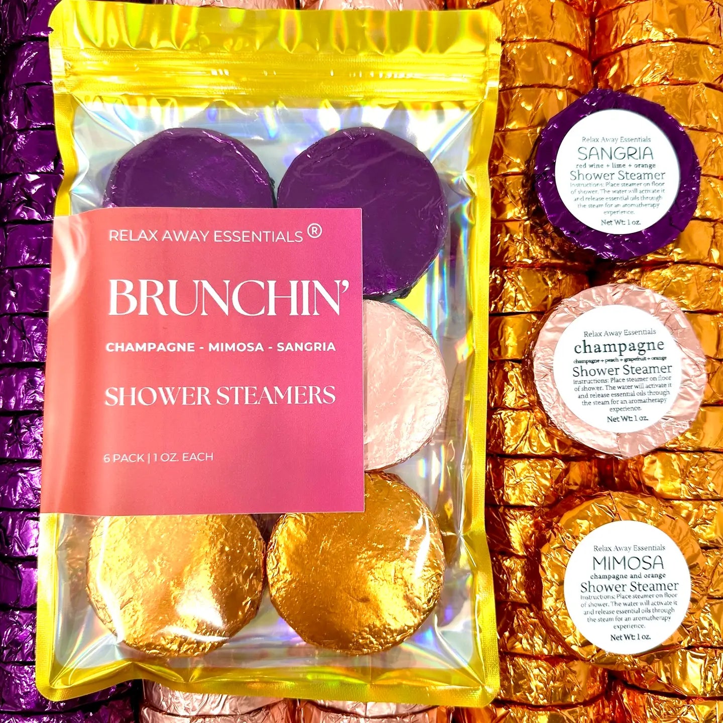 Shop Brunchin' Shower Steamers 6 Pack - Made in USA- at Ruby Joy Boutique, a Women's Clothing Store in Pickerington, Ohio