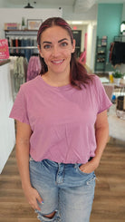 Shop Bubble Tee - Orchid-Shirts & Tops at Ruby Joy Boutique, a Women's Clothing Store in Pickerington, Ohio