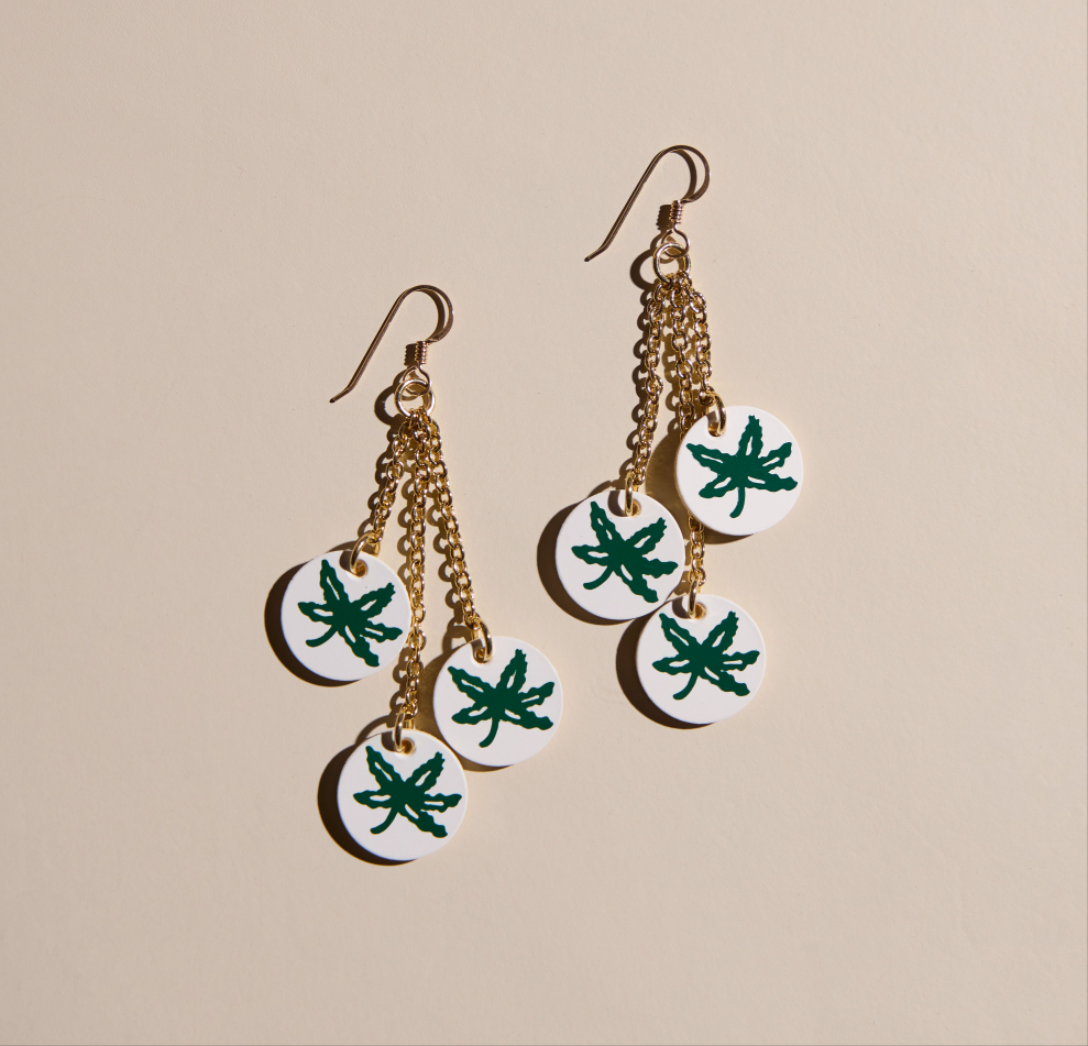 Shop Buckeye Dangle Earrings-Earrings at Ruby Joy Boutique, a Women's Clothing Store in Pickerington, Ohio