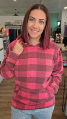 Shop Buffalo Plaid Hoodie- at Ruby Joy Boutique, a Women's Clothing Store in Pickerington, Ohio