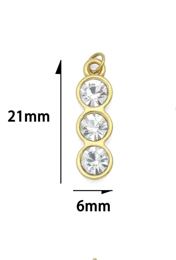 Shop CZ Trio Pendant Charm- at Ruby Joy Boutique, a Women's Clothing Store in Pickerington, Ohio