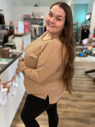 Shop Calli Thermal Top with Thumbholes-Shirts & Tops at Ruby Joy Boutique, a Women's Clothing Store in Pickerington, Ohio