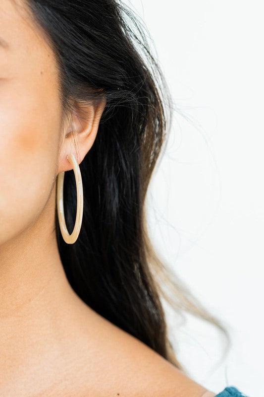 Shop Cameron Hoop Earrings-Earrings at Ruby Joy Boutique, a Women's Clothing Store in Pickerington, Ohio