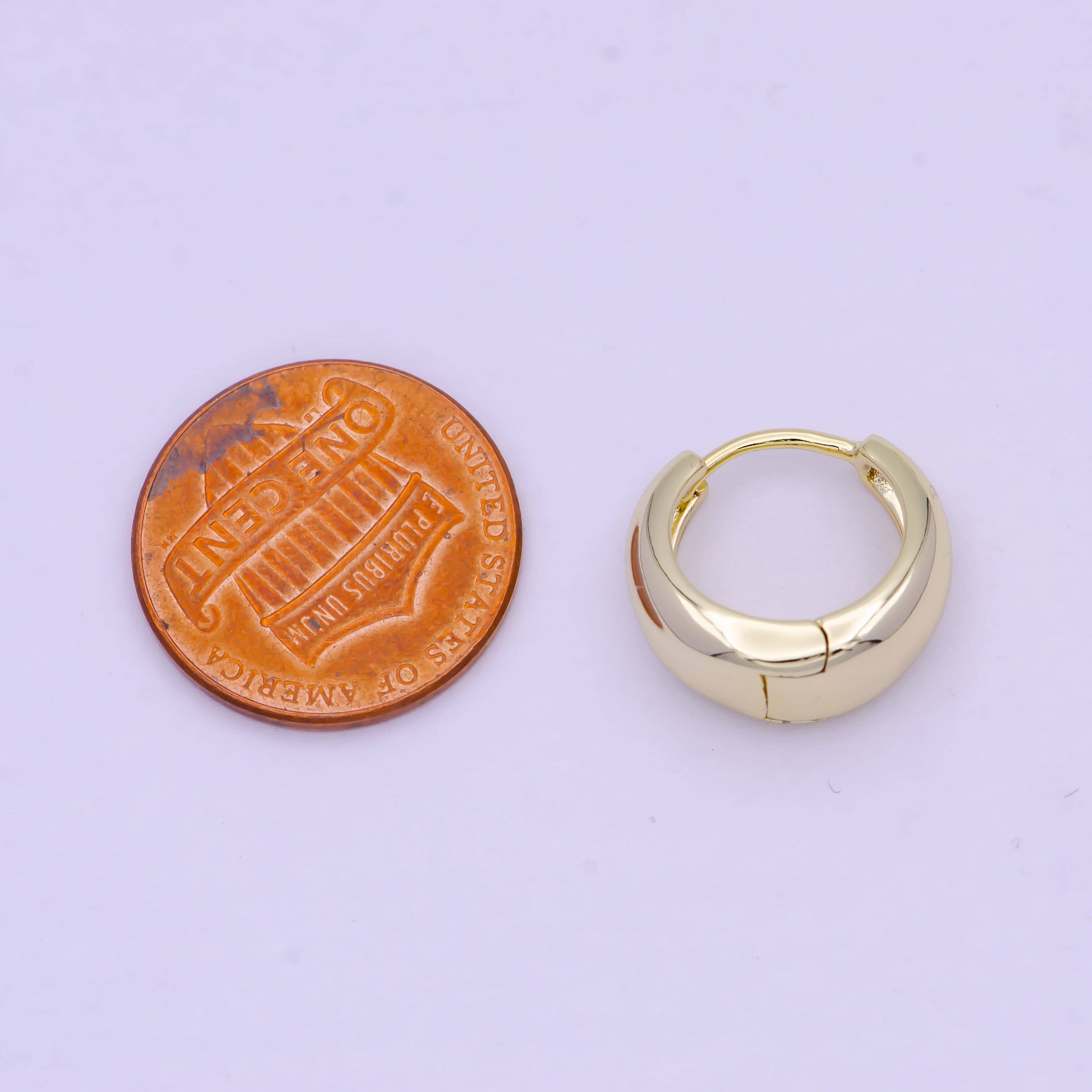 Shop Chunky Huggie Earrings- at Ruby Joy Boutique, a Women's Clothing Store in Pickerington, Ohio