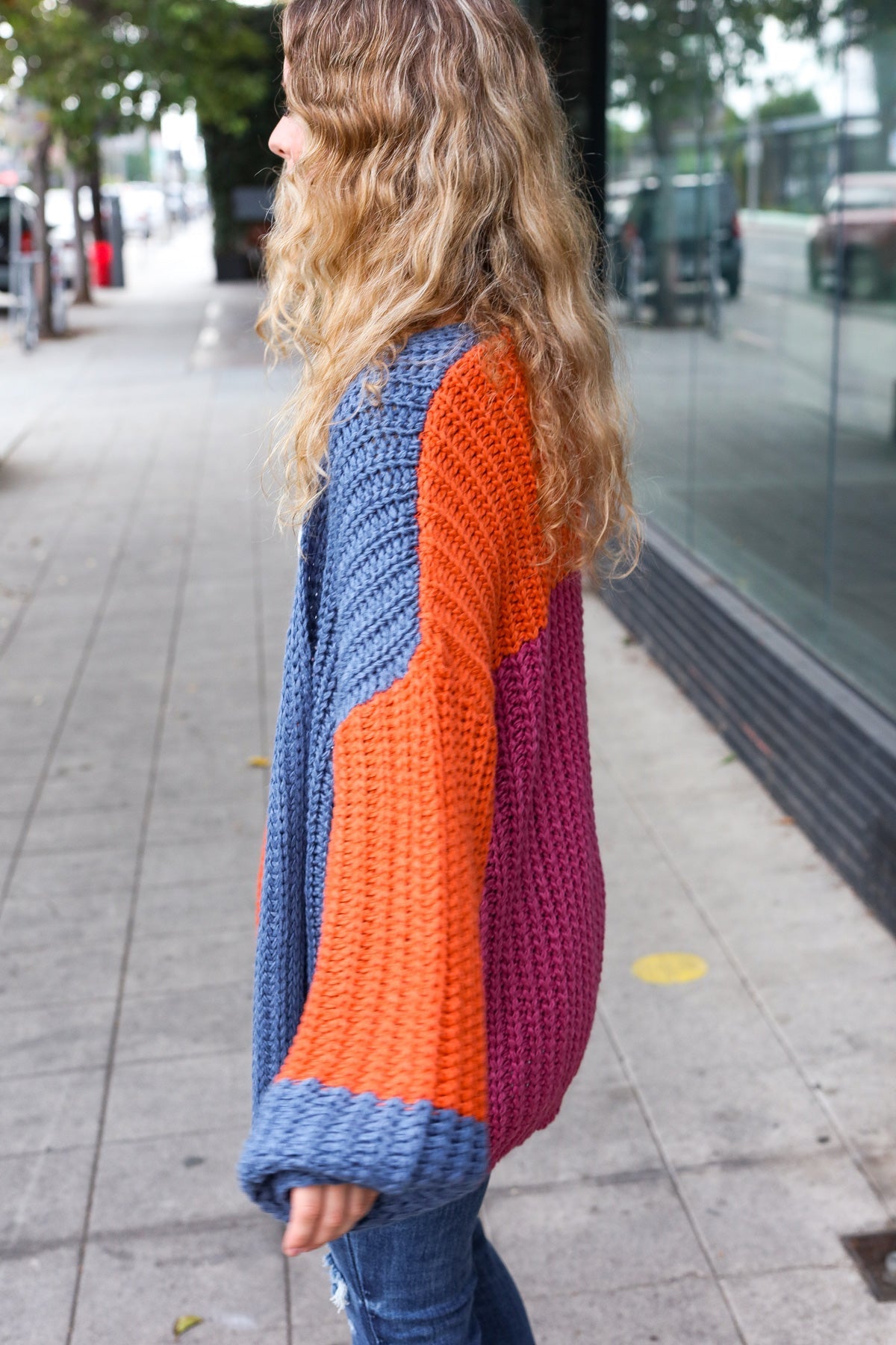 Shop Chunky Knit Color Block Cardigan-Cardigan at Ruby Joy Boutique, a Women's Clothing Store in Pickerington, Ohio