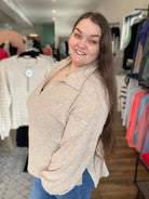 Shop Claire Top - Taupe- at Ruby Joy Boutique, a Women's Clothing Store in Pickerington, Ohio