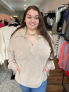 Shop Claire Top - Taupe- at Ruby Joy Boutique, a Women's Clothing Store in Pickerington, Ohio