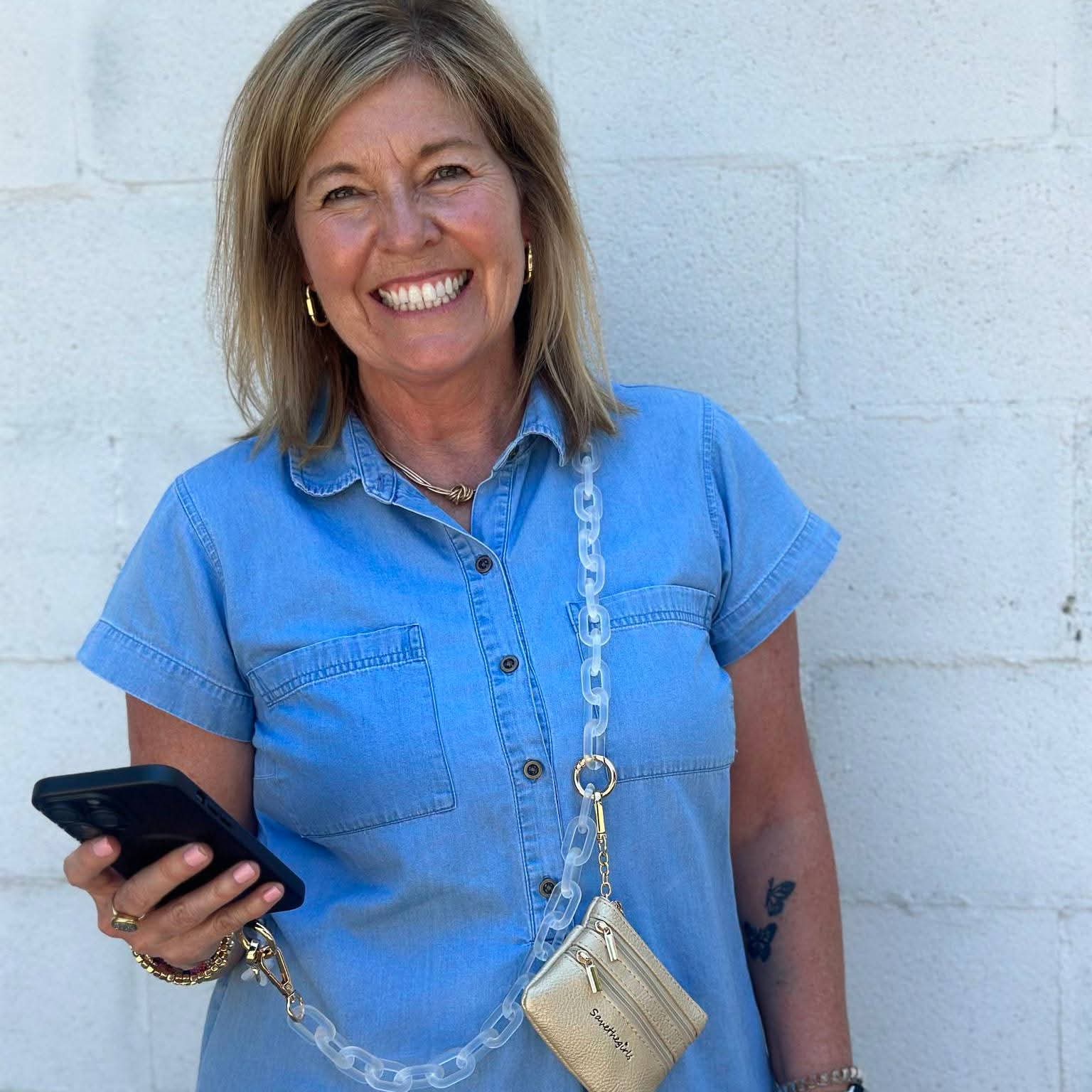 Shop Clip & Go Ice Chain with Zippered Pouch | Save The Girls- at Ruby Joy Boutique, a Women's Clothing Store in Pickerington, Ohio