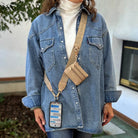 Shop Clip & Go Strap with Zippered Pouch | Save The Girls-Camel at Ruby Joy Boutique, a Women's Clothing Store in Pickerington, Ohio