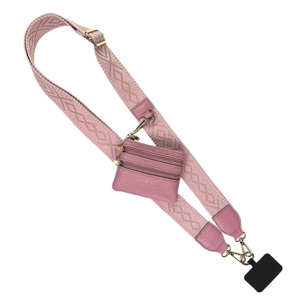 Shop Clip & Go Strap with Zippered Pouch | Save The Girls-Rose at Ruby Joy Boutique, a Women's Clothing Store in Pickerington, Ohio