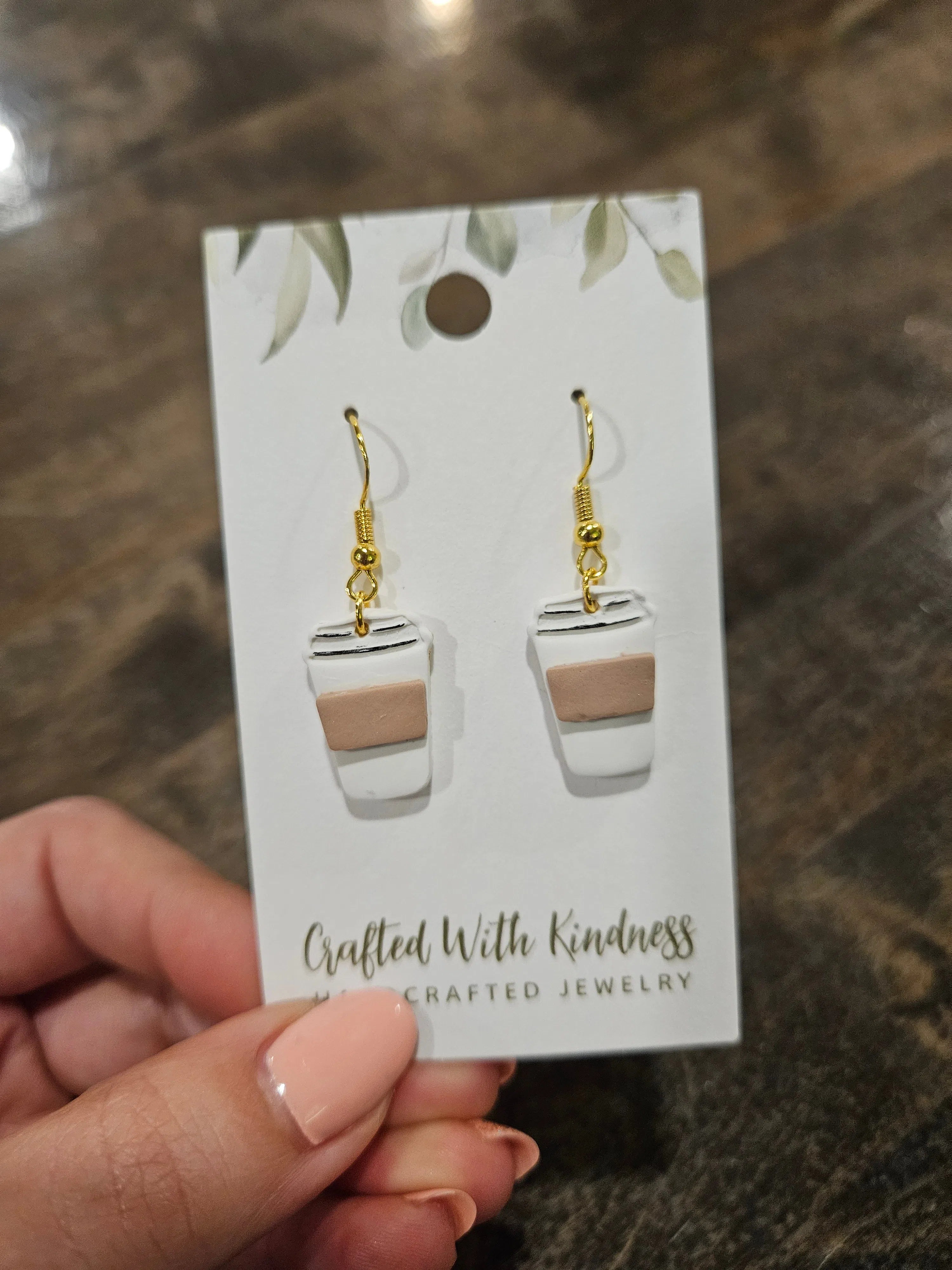 Shop Coffee Cup Clay Earrings-Earrings at Ruby Joy Boutique, a Women's Clothing Store in Pickerington, Ohio