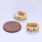 Shop Colorful Crystal Huggie Earrings- at Ruby Joy Boutique, a Women's Clothing Store in Pickerington, Ohio