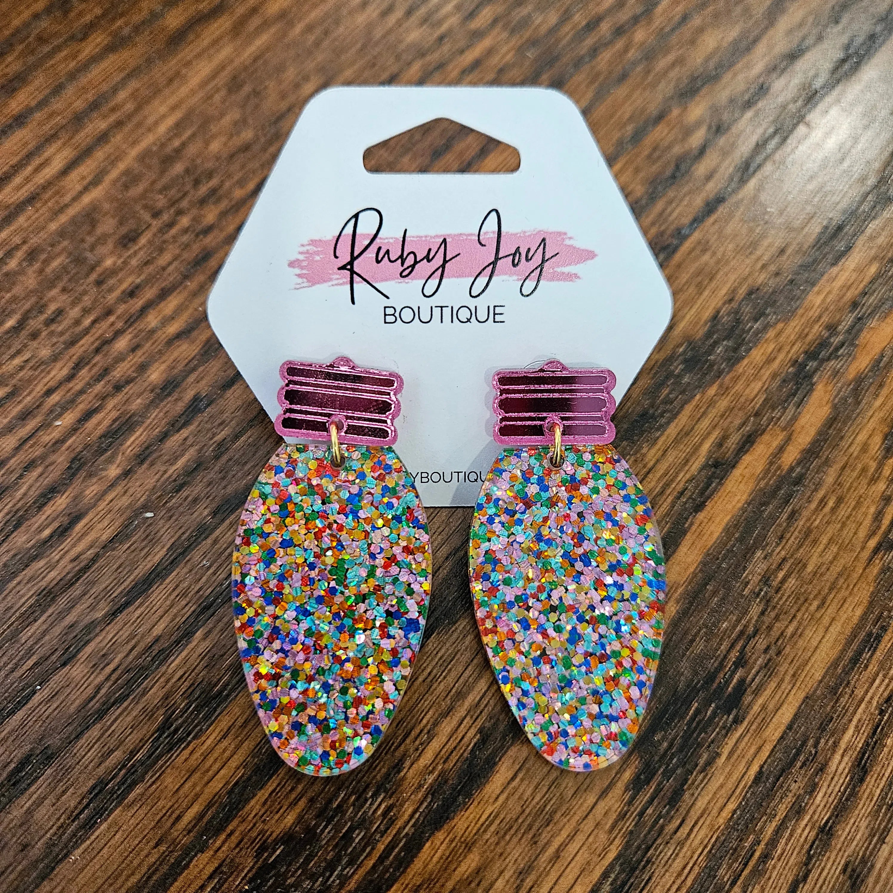 Shop Confetti Christmas Lights Earrings-Earrings at Ruby Joy Boutique, a Women's Clothing Store in Pickerington, Ohio