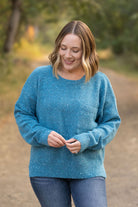 Shop Confetti Sweater - Blue-Sweater at Ruby Joy Boutique, a Women's Clothing Store in Pickerington, Ohio