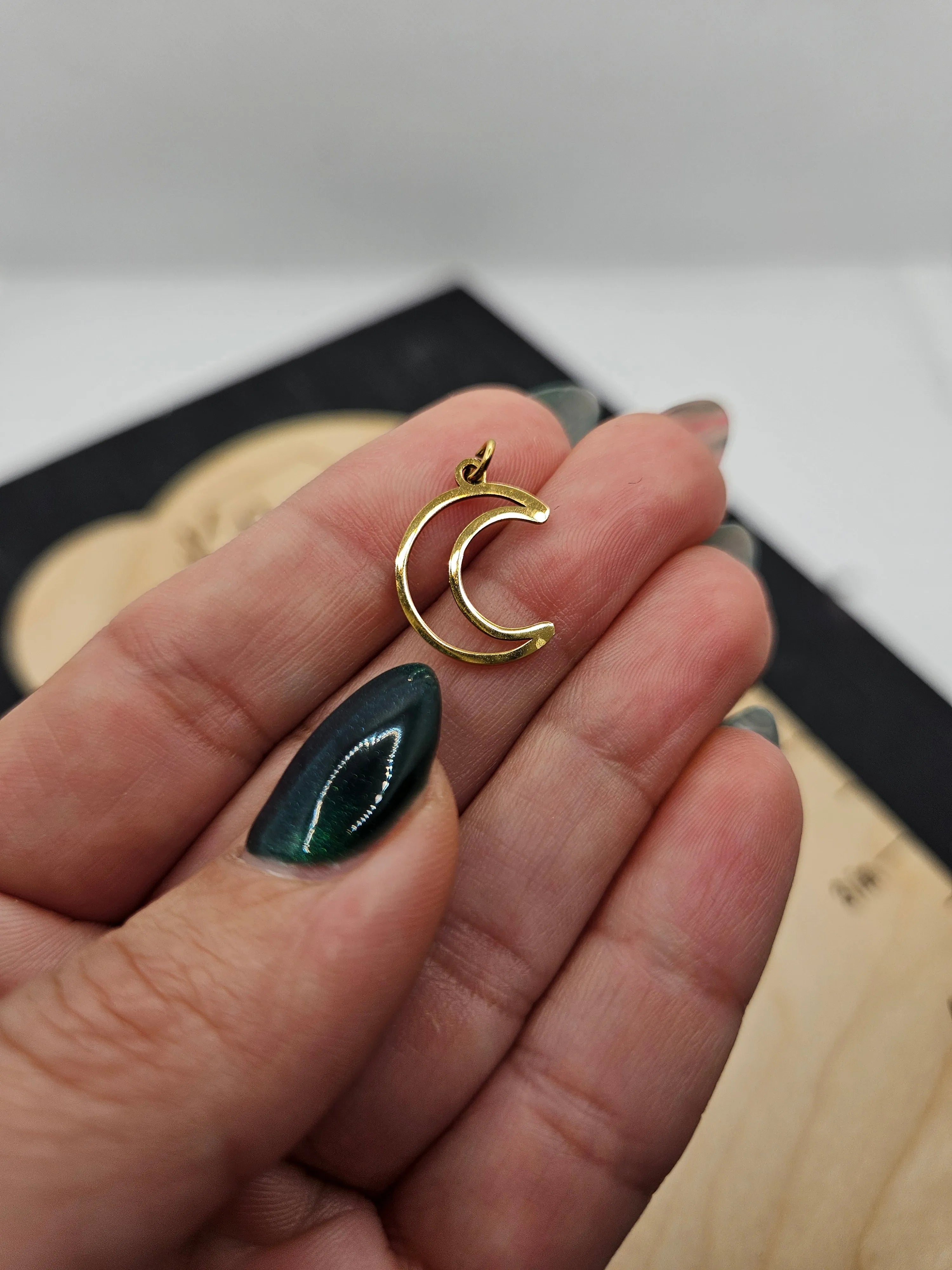 Shop Crescent Moon Charm- at Ruby Joy Boutique, a Women's Clothing Store in Pickerington, Ohio