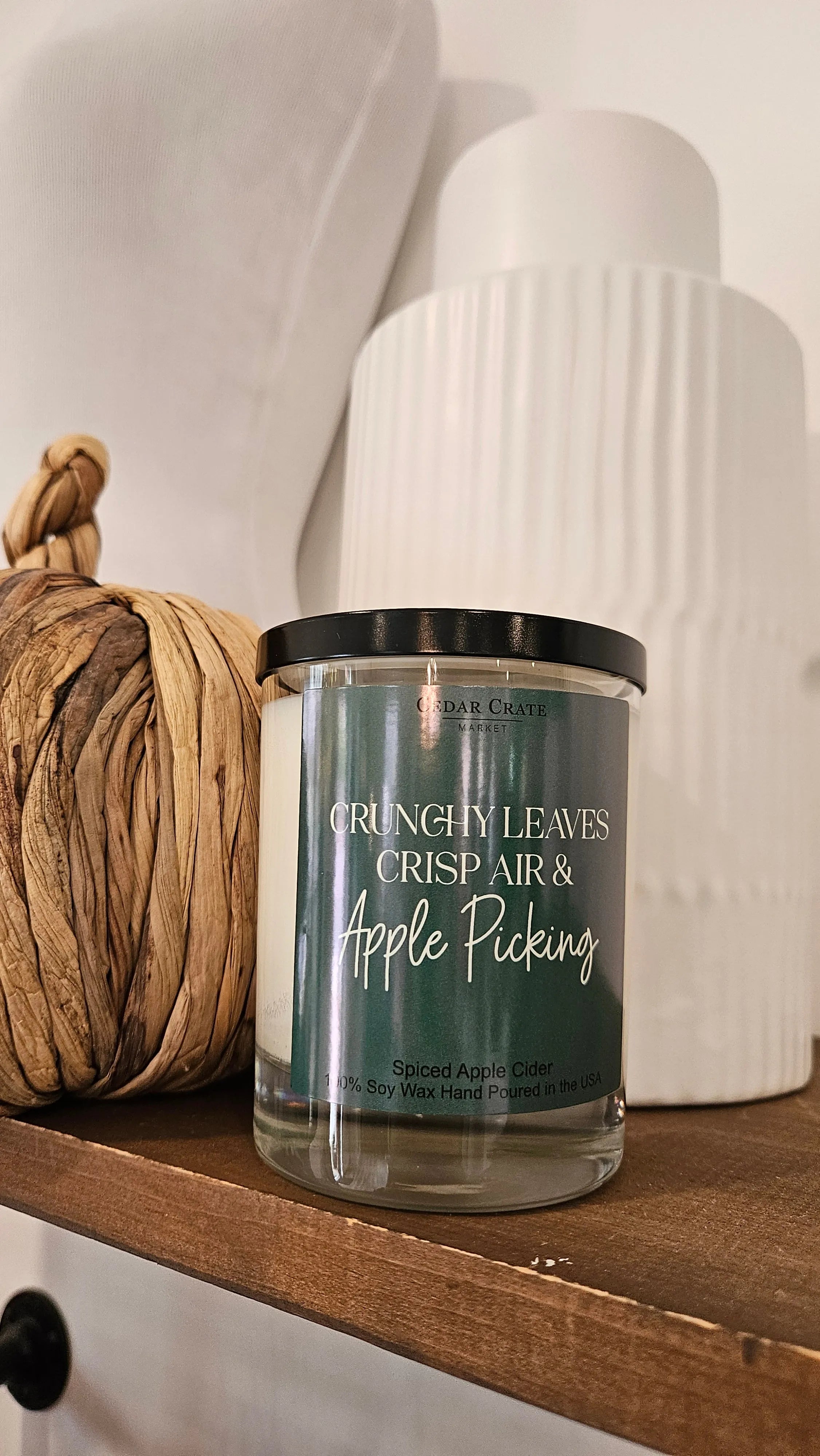 Shop Crunchy Leaves & Apple Picking | Spiced Apple Cider Soy Candle- at Ruby Joy Boutique, a Women's Clothing Store in Pickerington, Ohio