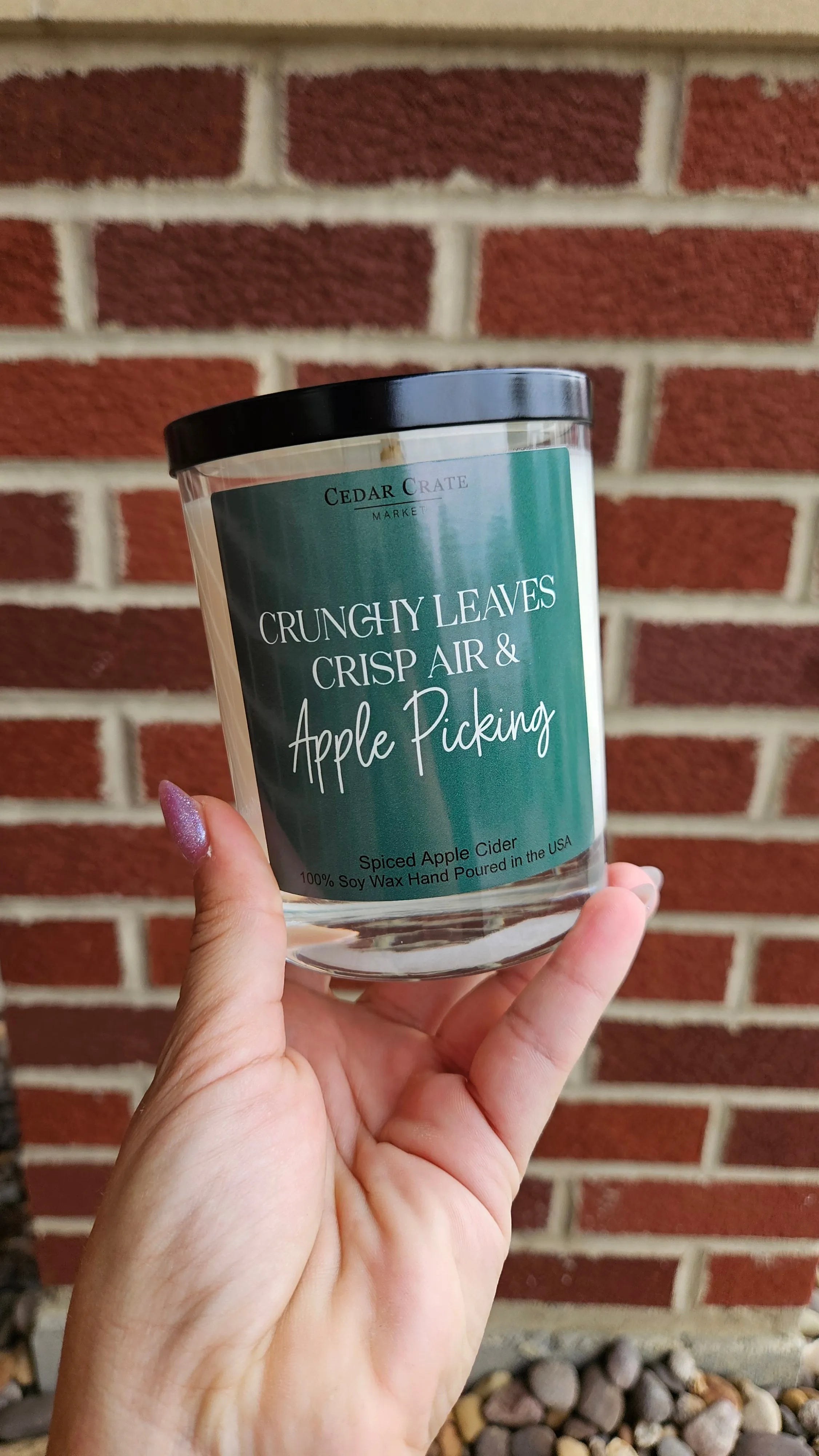 Shop Crunchy Leaves & Apple Picking | Spiced Apple Cider Soy Candle- at Ruby Joy Boutique, a Women's Clothing Store in Pickerington, Ohio
