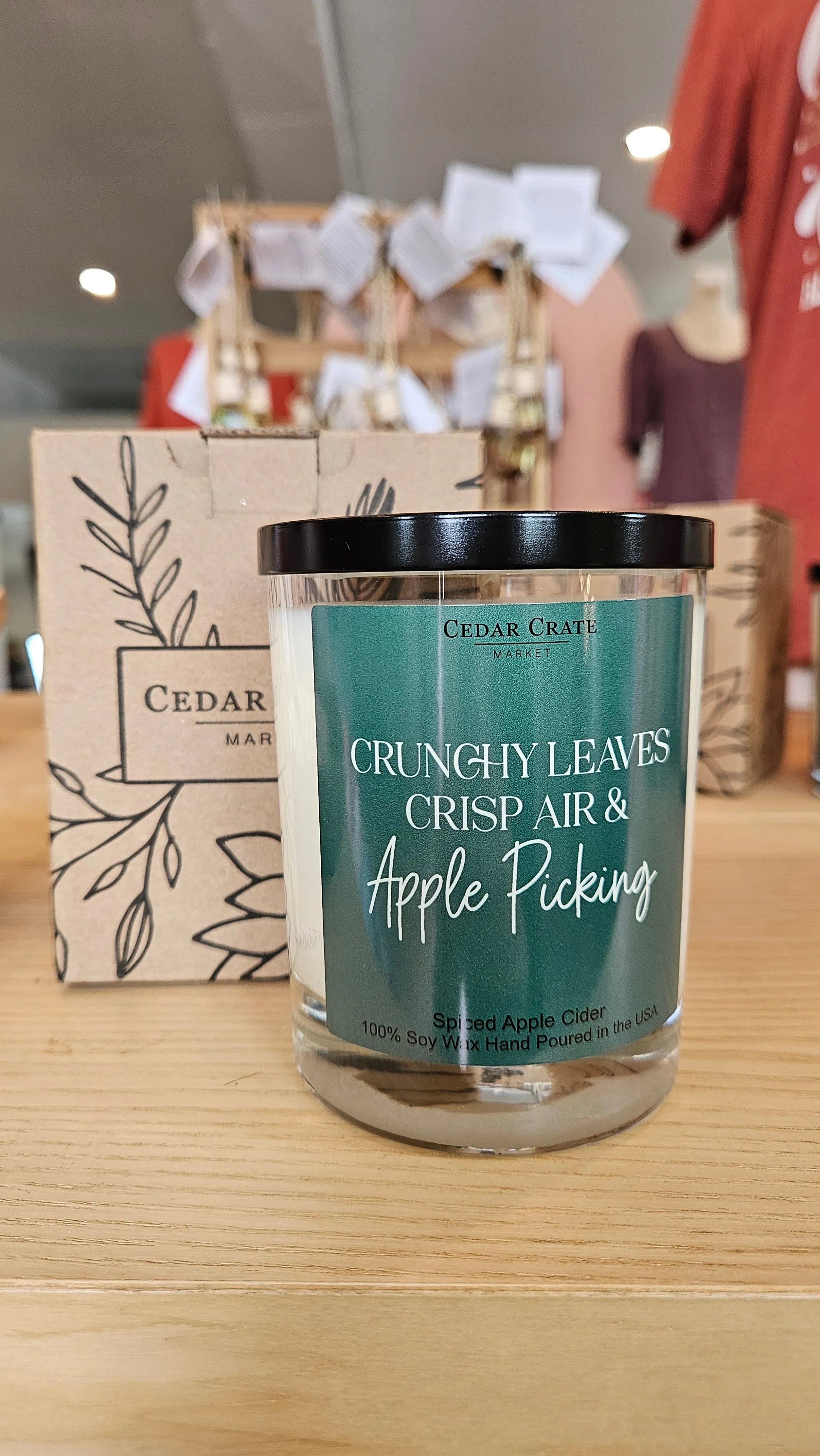 Shop Crunchy Leaves & Apple Picking | Spiced Apple Cider Soy Candle- at Ruby Joy Boutique, a Women's Clothing Store in Pickerington, Ohio