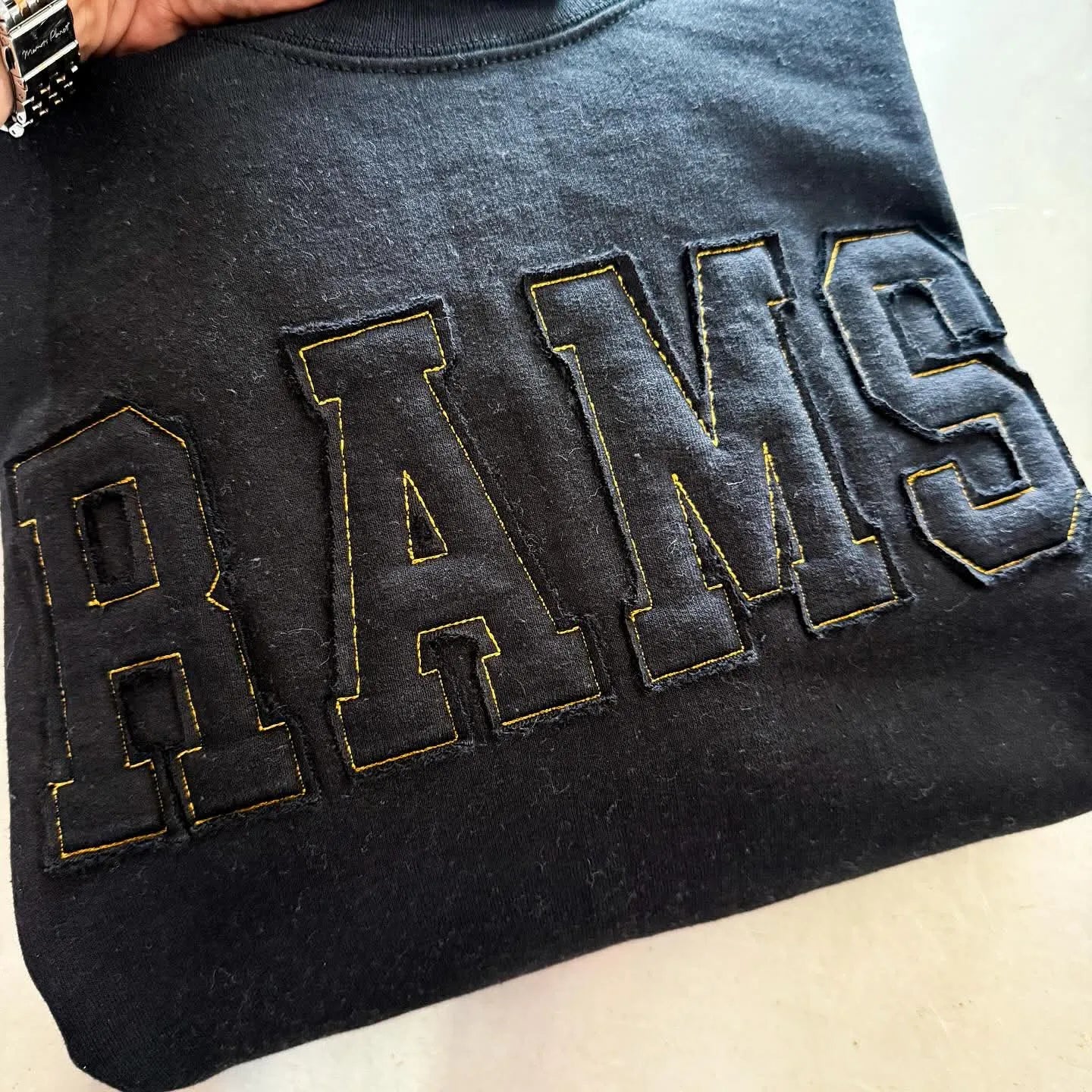 Shop Custom Applique Sweatshirt- at Ruby Joy Boutique, a Women's Clothing Store in Pickerington, Ohio