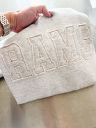 Shop Custom Applique Sweatshirt- at Ruby Joy Boutique, a Women's Clothing Store in Pickerington, Ohio