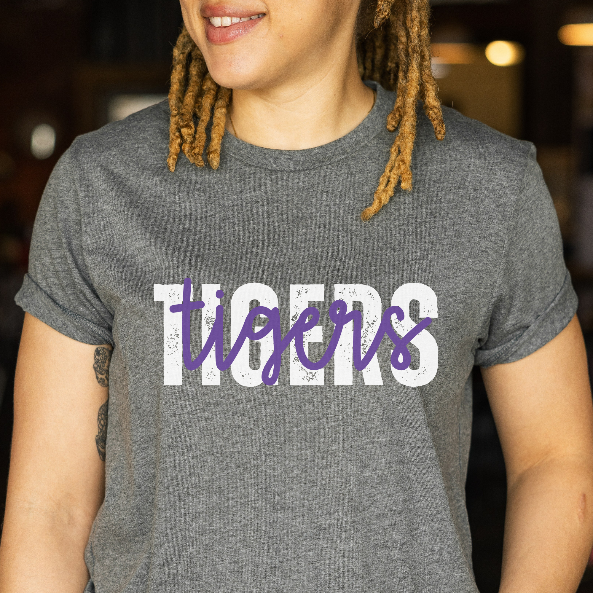 Shop Custom Layered Mascot Script Graphic Top-Tee at Ruby Joy Boutique, a Women's Clothing Store in Pickerington, Ohio