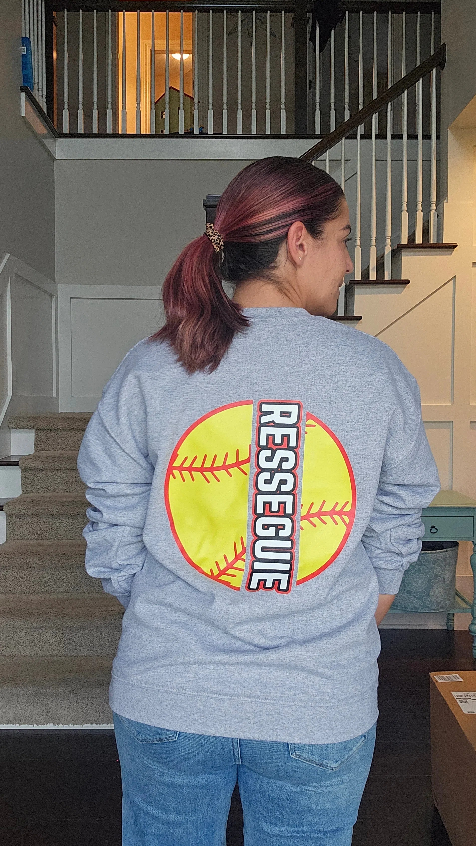 Shop Custom Player Name and Sport Graphic-sweatshirt at Ruby Joy Boutique, a Women's Clothing Store in Pickerington, Ohio