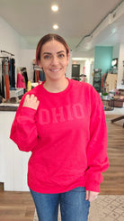 Shop Custom Puff Lettered Sweatshirt-sweatshirt at Ruby Joy Boutique, a Women's Clothing Store in Pickerington, Ohio