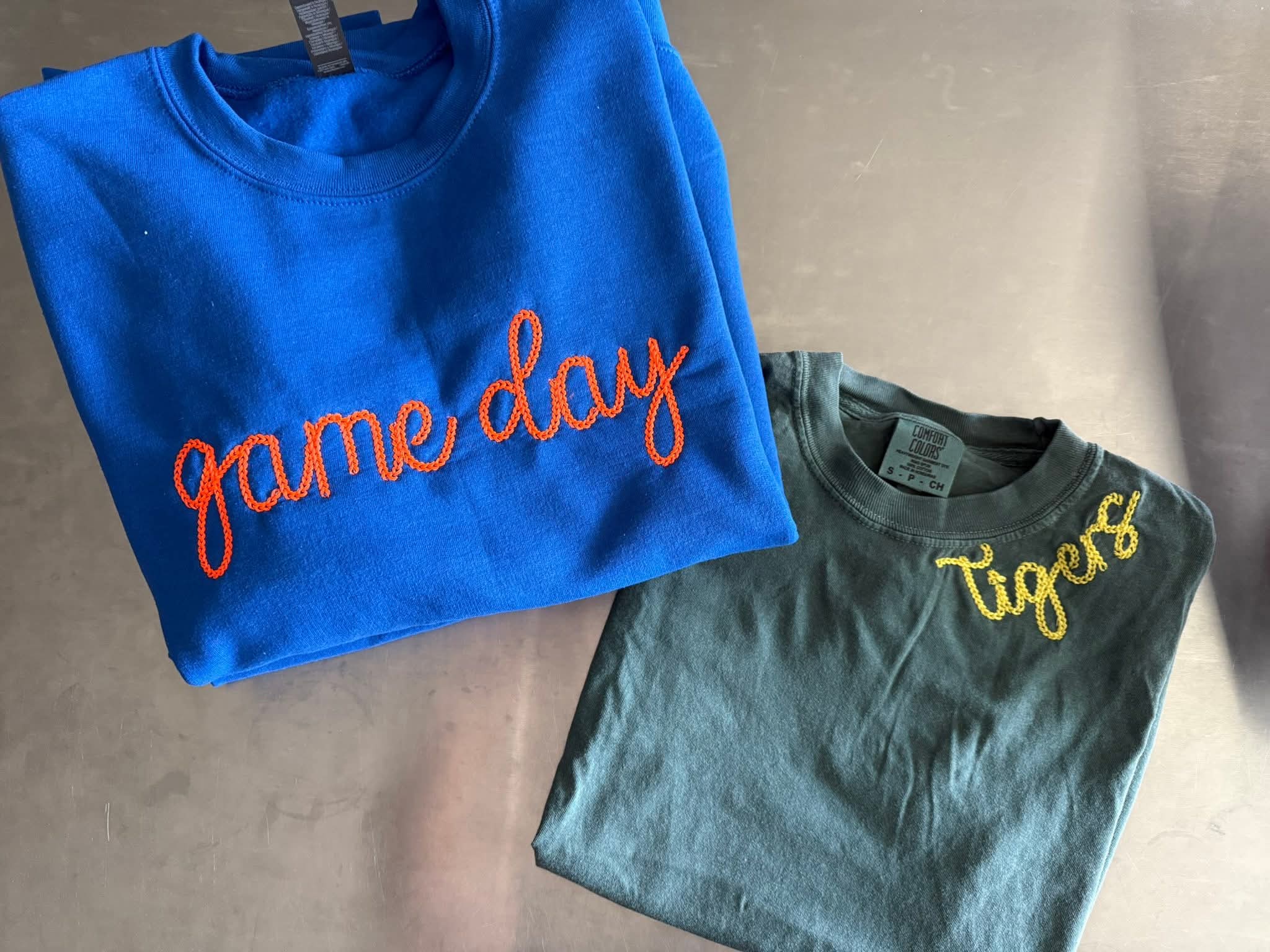 Shop Custom Retro Chainstitch Embroidered Top- at Ruby Joy Boutique, a Women's Clothing Store in Pickerington, Ohio