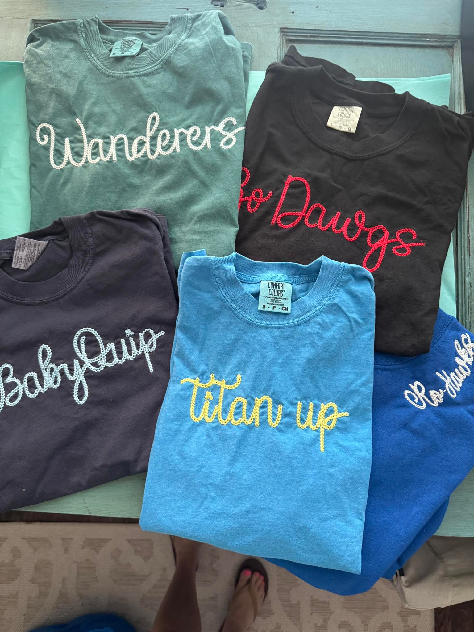 Shop Custom Retro Chainstitch Embroidered Top- at Ruby Joy Boutique, a Women's Clothing Store in Pickerington, Ohio