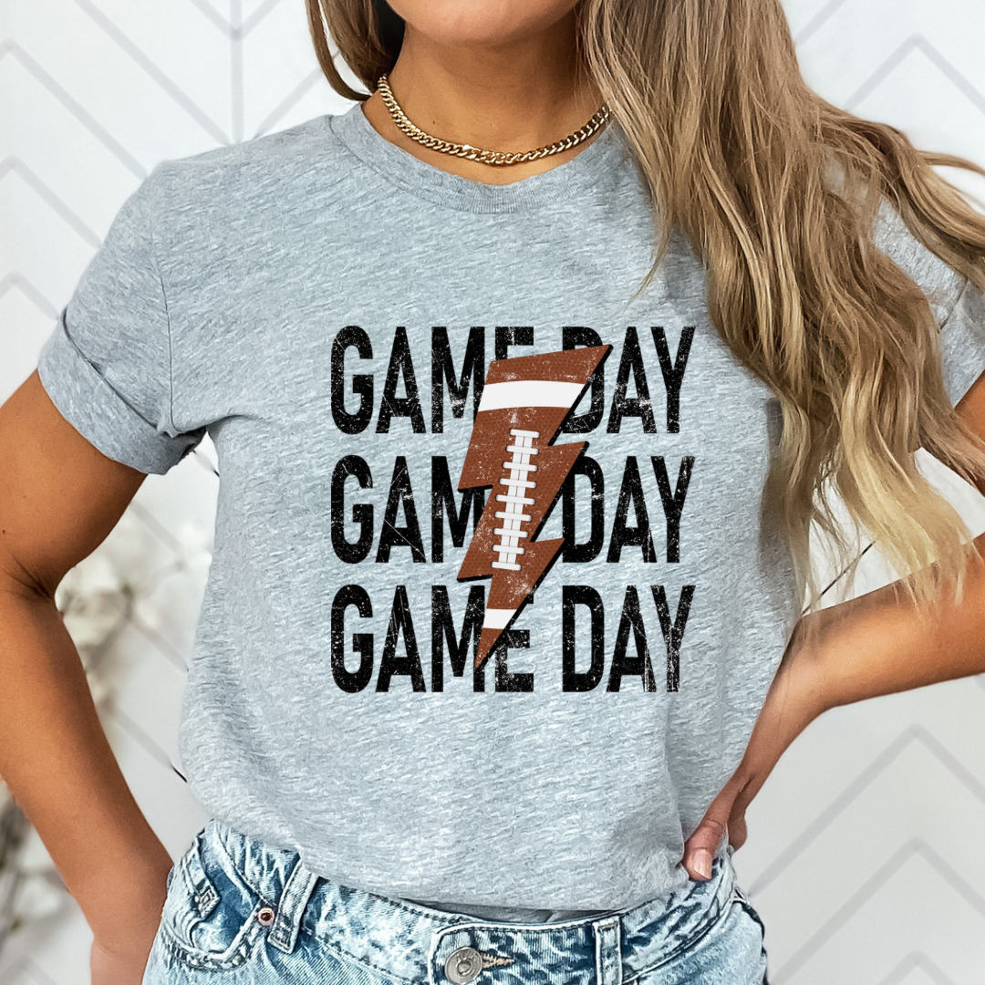 Shop Custom Sports Lightning Tee-Graphic Tee at Ruby Joy Boutique, a Women's Clothing Store in Pickerington, Ohio